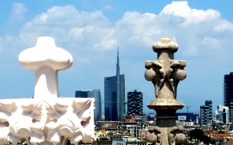 Milano vista dalle terrazze del Duomo