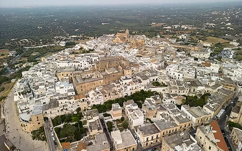 Ostuni, the white town, from above
