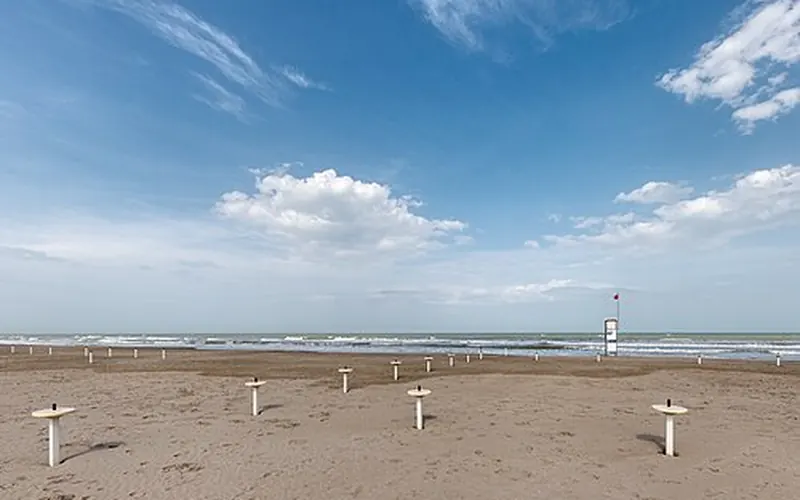 La spiaggia tra Cervia e Milano Marittima